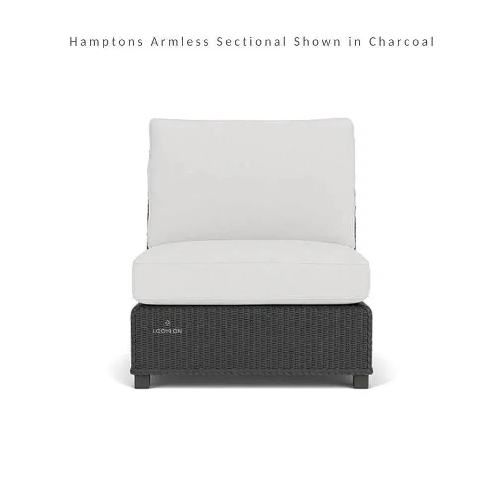 Hamptons Outdoor Wicker Chaise Sectional with Ottoman