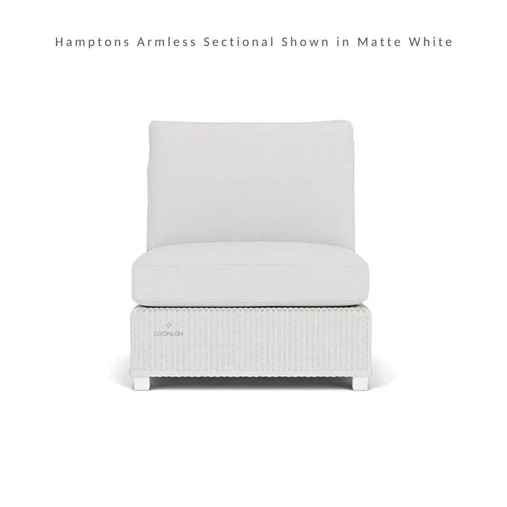 Hamptons Outdoor Wicker Chaise Sectional with Ottoman
