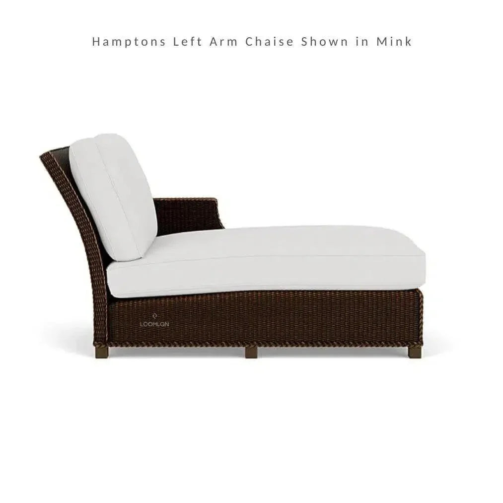 Hamptons Outdoor Wicker Chaise Sectional with Ottoman