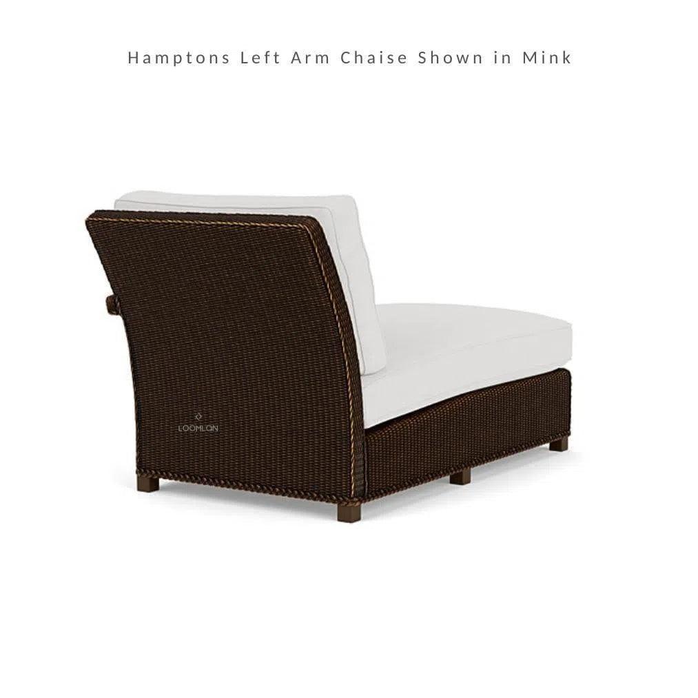 Hamptons Outdoor Wicker Chaise Sectional with Ottoman