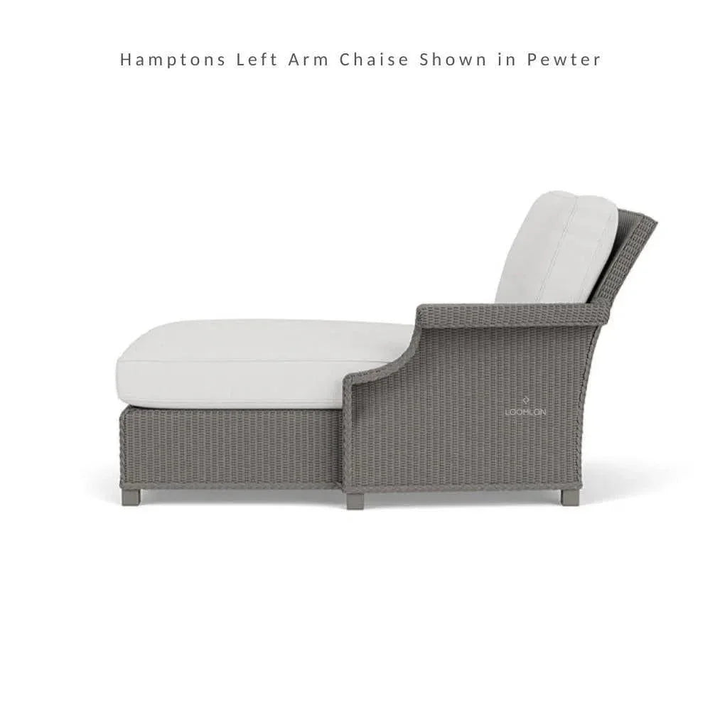 Hamptons Outdoor Wicker Chaise Sectional with Ottoman