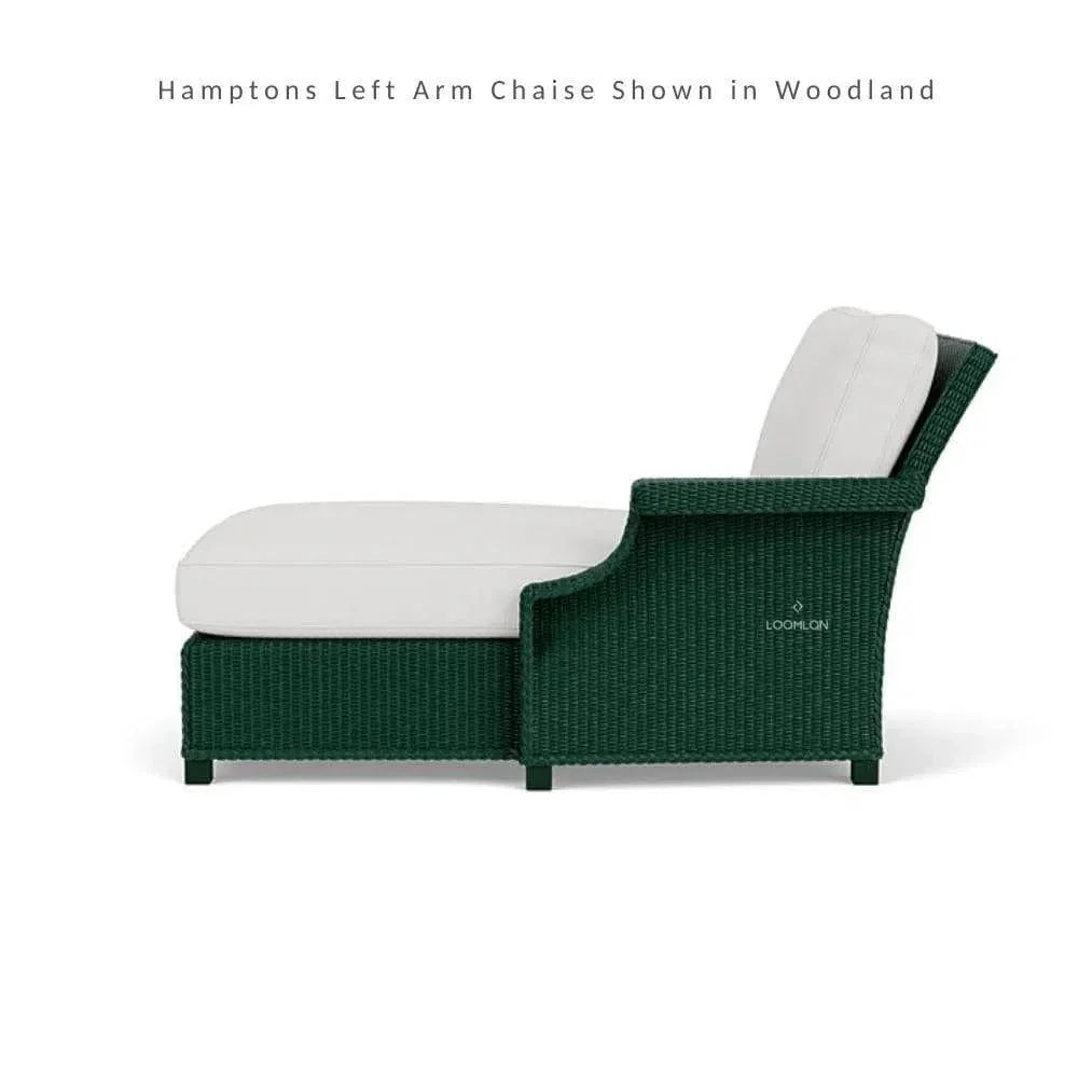 Hamptons Outdoor Wicker Chaise Sectional with Ottoman