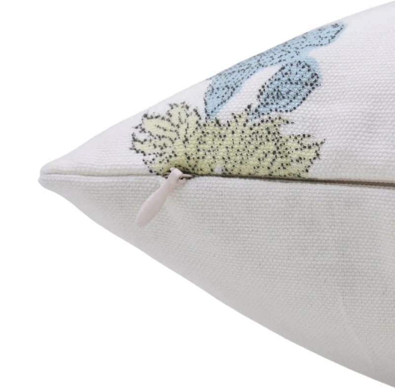 Manmohan Hand Block-Printed Botanical Cotton Pillow Cover