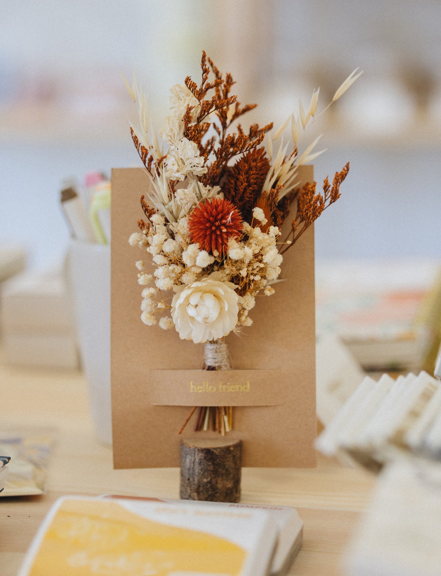 Thinking of You Mini Bouquet Card | Dried Floral Greeting