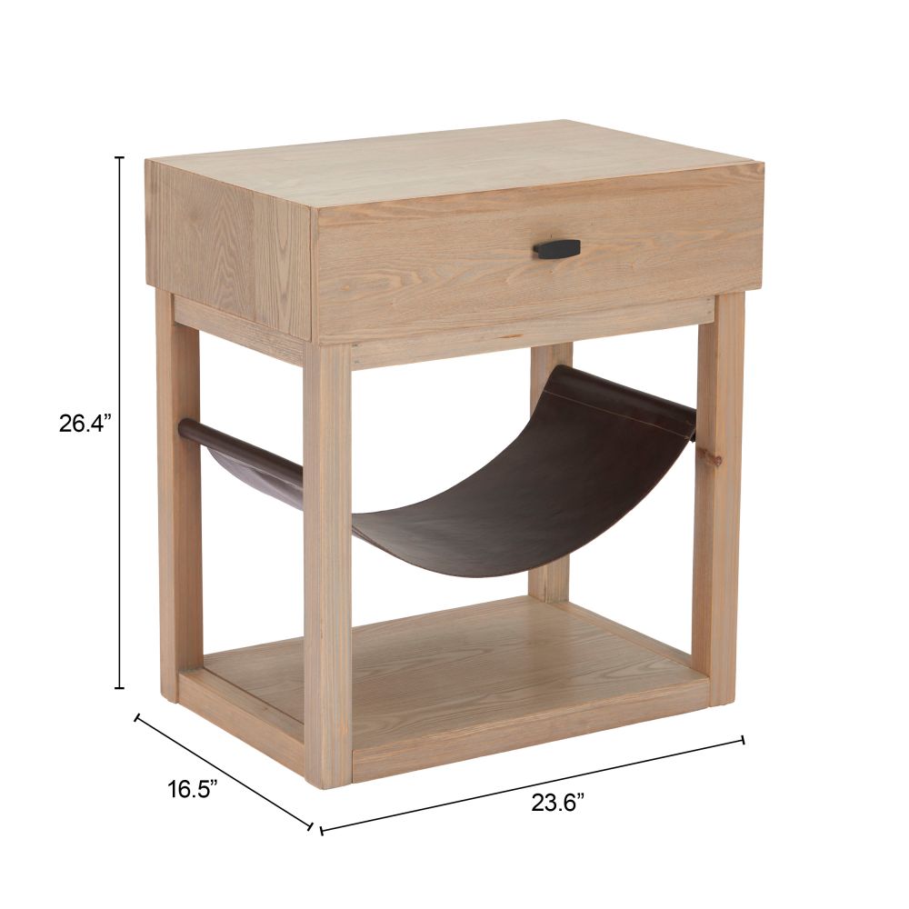 Haram One Drawer Wooden Side Table