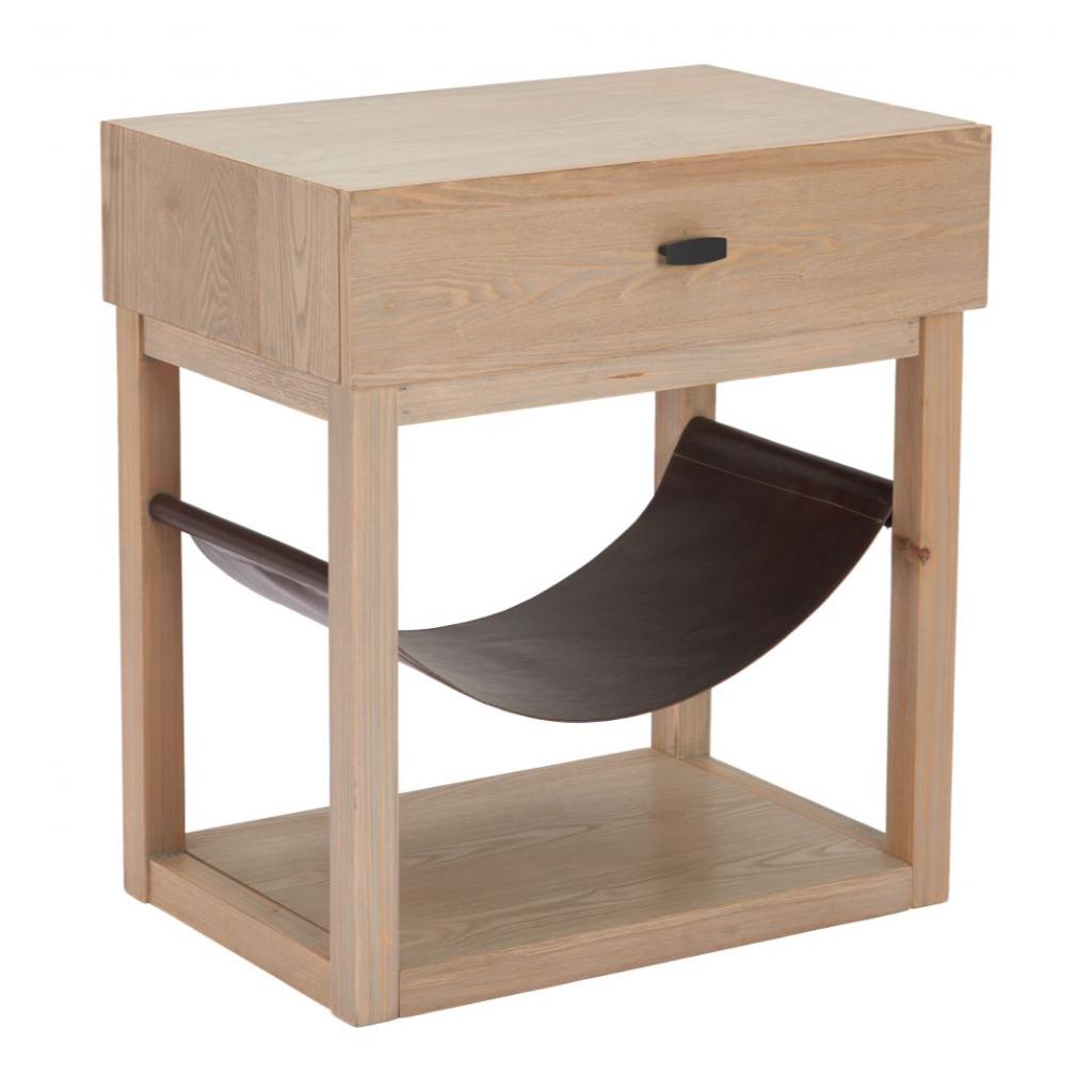 Haram One Drawer Wooden Side Table