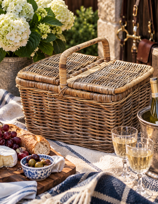 Heritage Rattan Picnic Basket