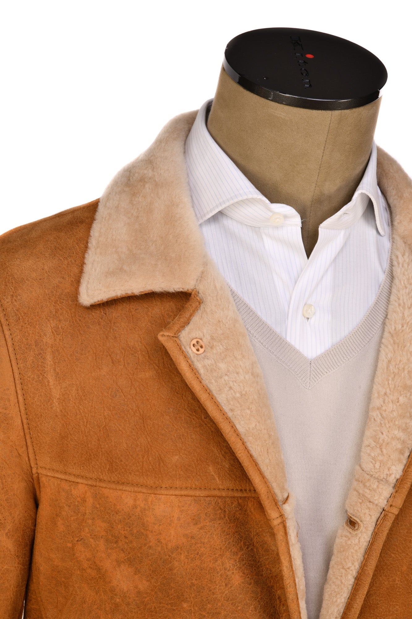 Hettabretz Leather Shearling Overcoat
