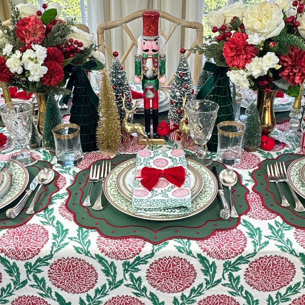 The Holiday Flower and Vine - Set of 4 Napkins