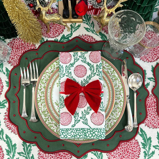The Holiday Flower and Vine - Set of 4 Napkins