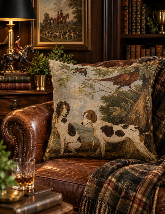 The Royal Hunt French Tapestry Pillow