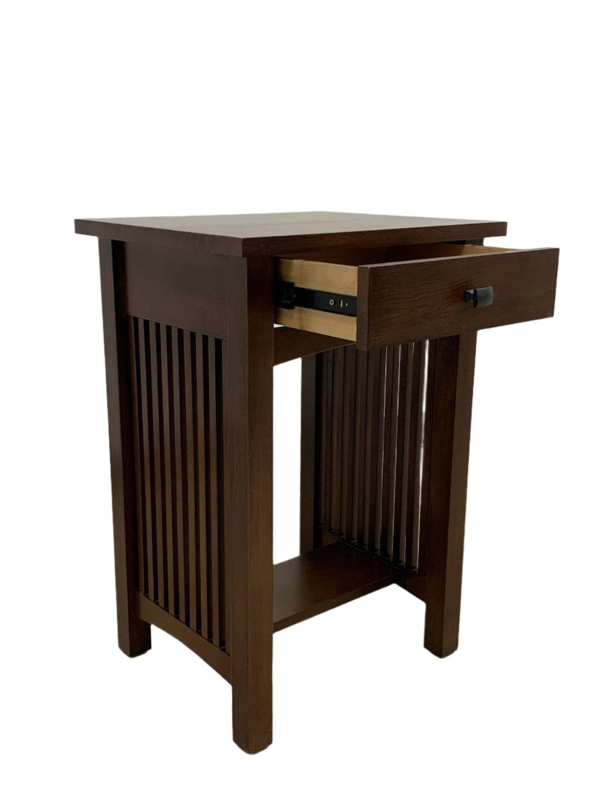 The Heritage Mission Spindle End Table — Quarter-Sawn Oak