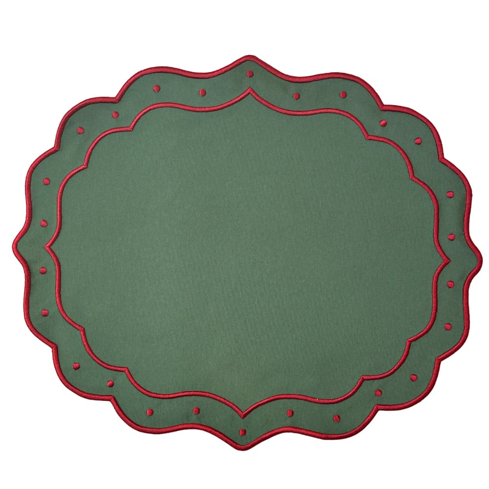 The Eve Placemat - Green and Red (Set of 4)