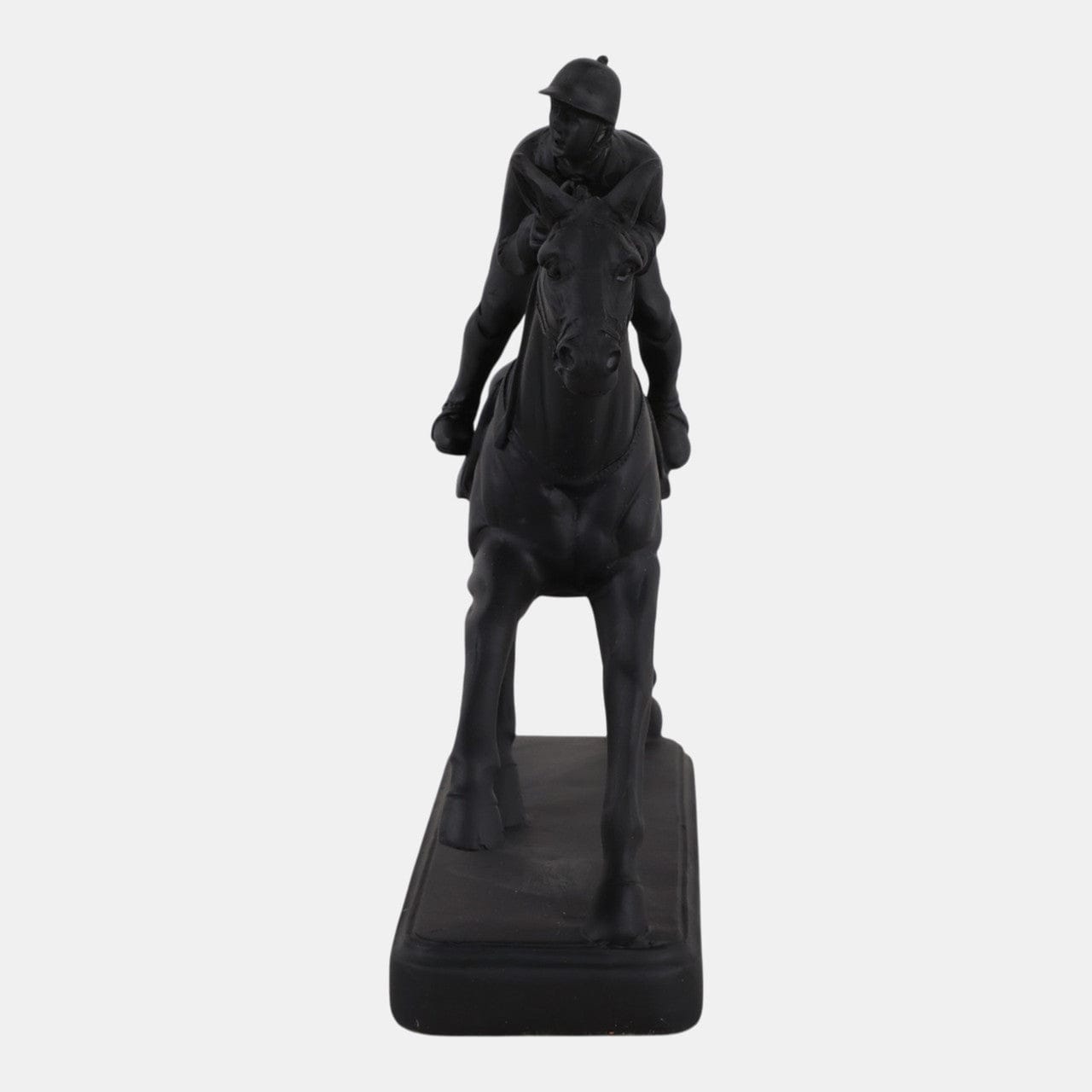 Resin Horse and Jockey Sculpture