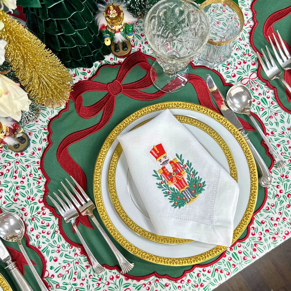 The Nutcracker Hemstitched Linen Dinner Napkin (Set of 4)
