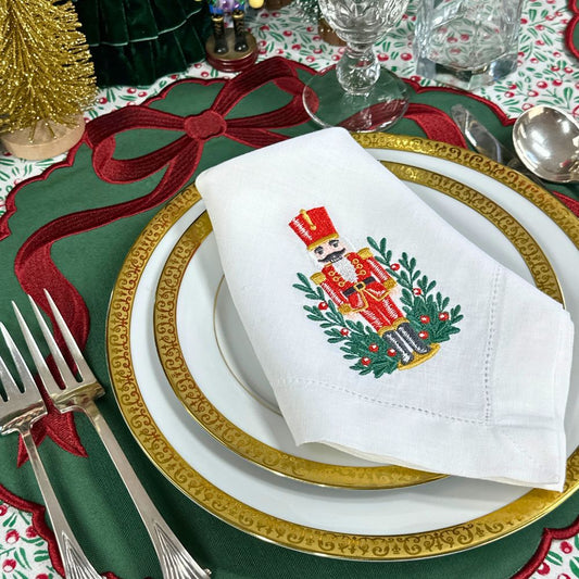 The Nutcracker Hemstitched Linen Dinner Napkin (Set of 4)