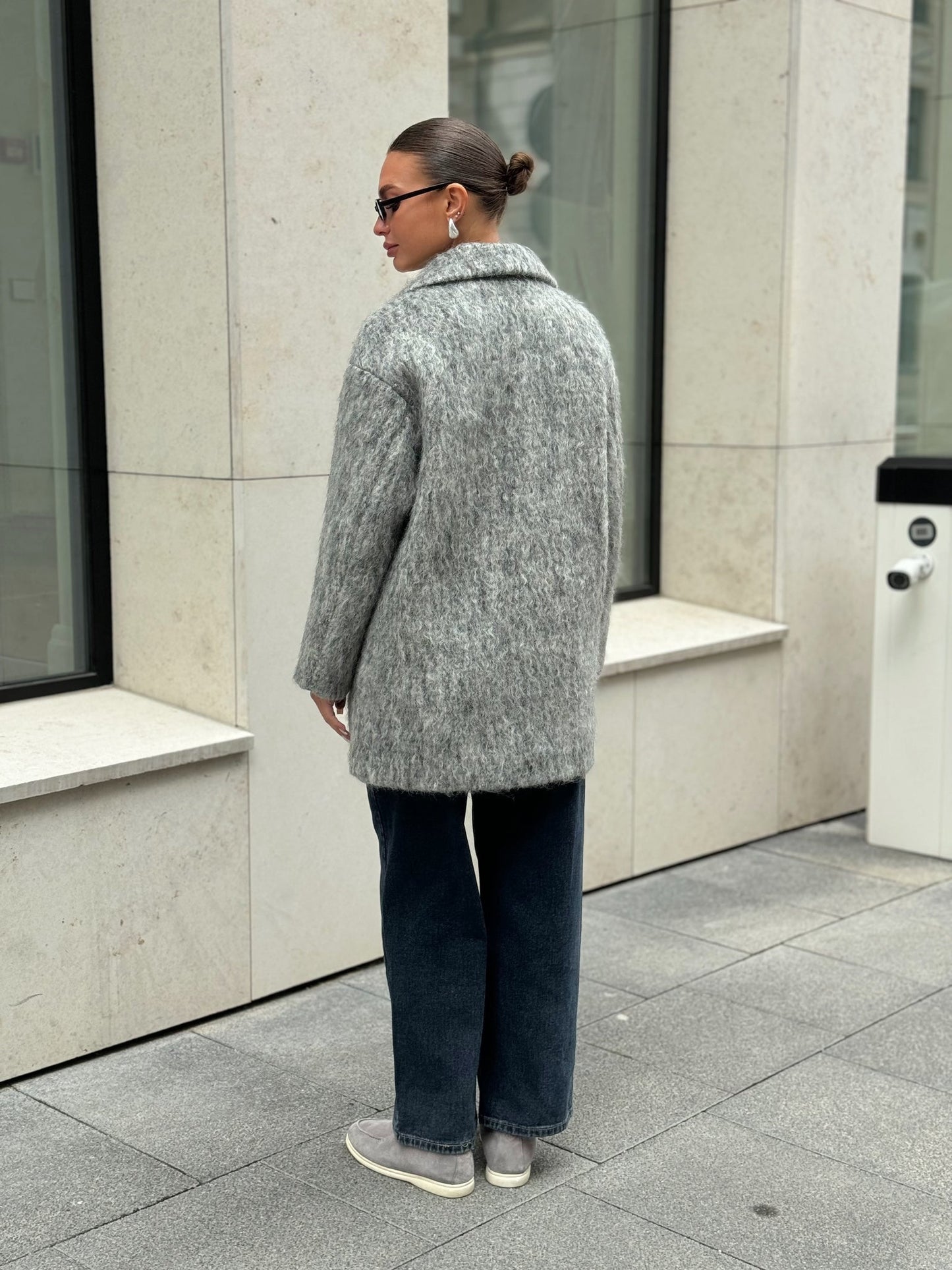 Stanford Mohair Wool Midi Coat
