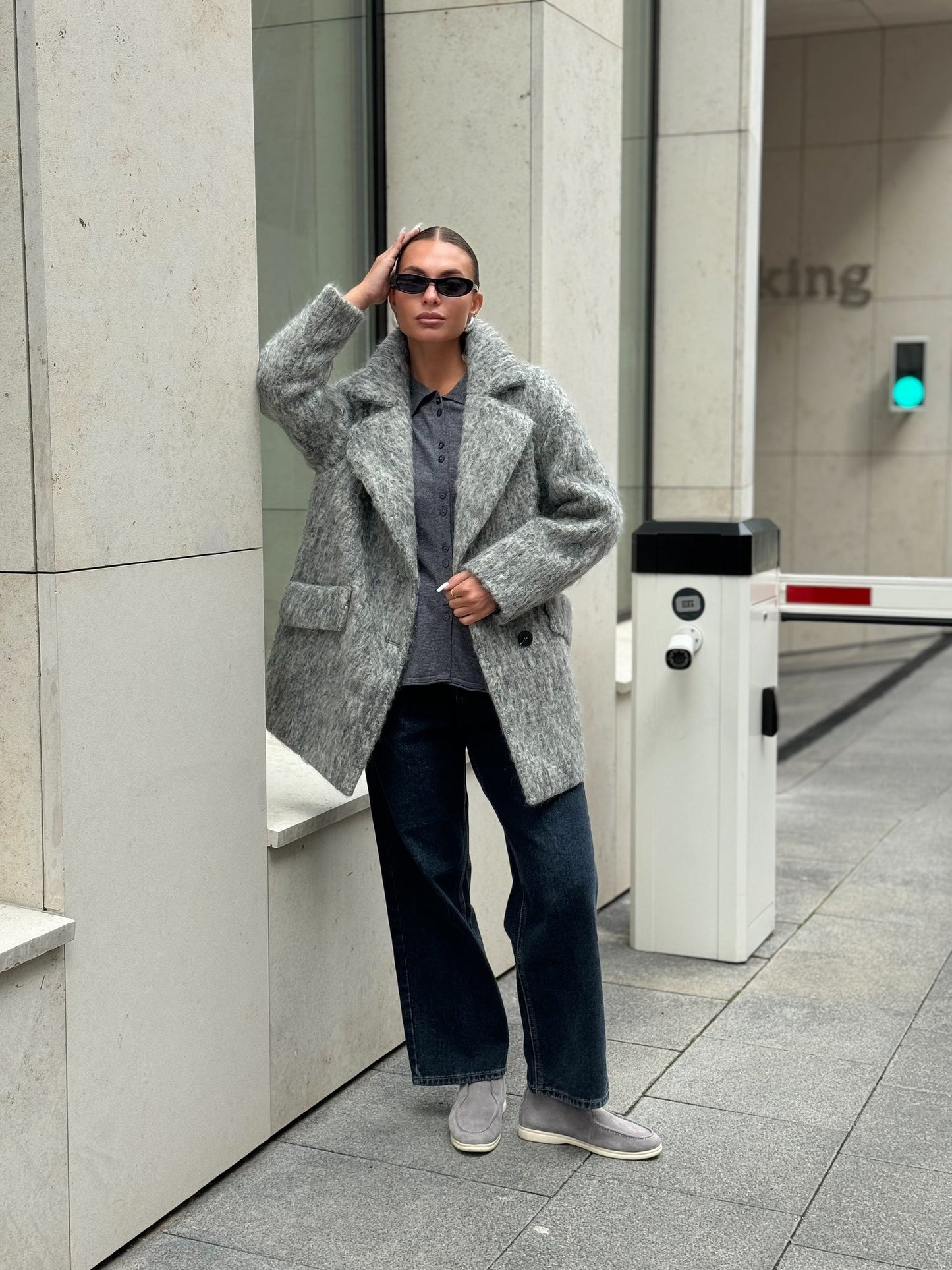 Stanford Mohair Wool Midi Coat