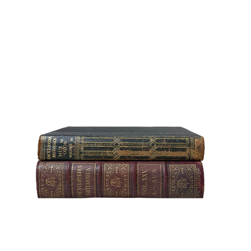 The Admiral's Library Vintage Leather-Bound Books – Large