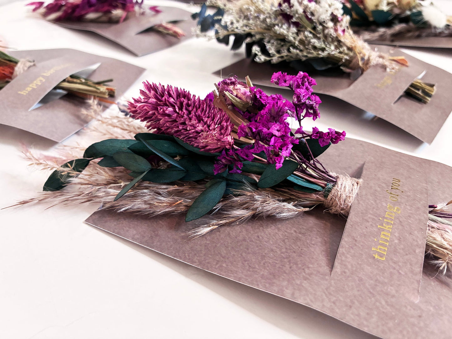 I Love You Mini Bouquet Card | Dried Flower Greeting Card