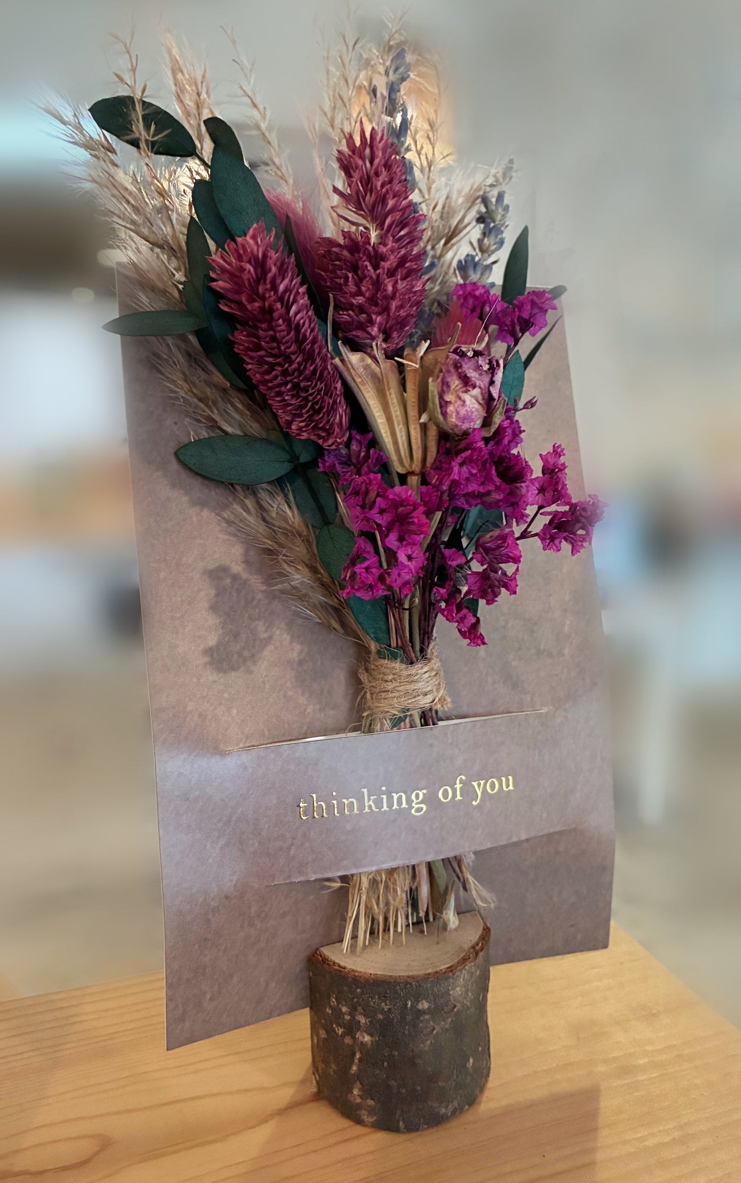 Thinking of You Mini Bouquet Card | Dried Floral Greeting