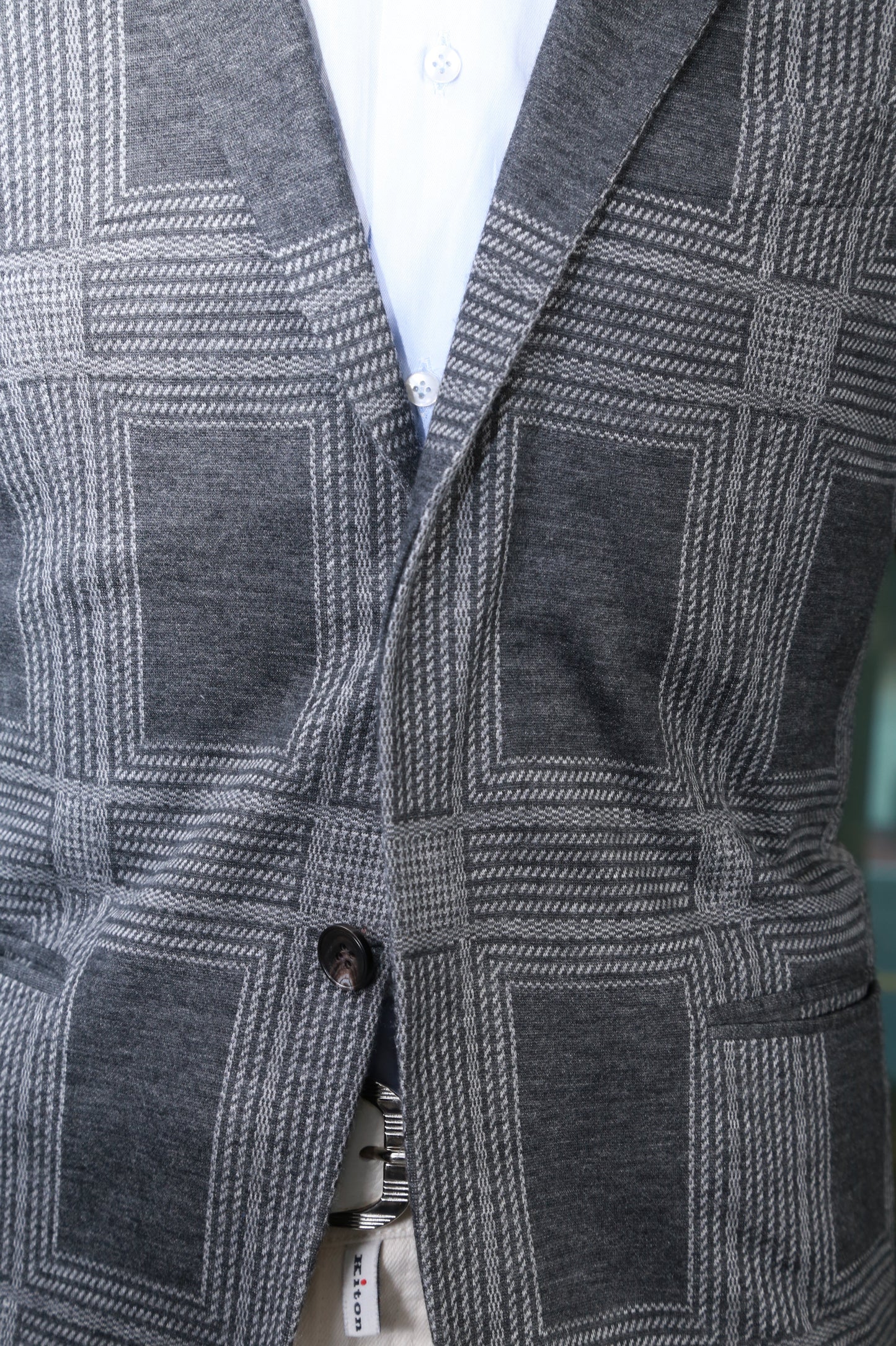 KNT by Kiton Checked Cashmere-Cotton Sport Jacket