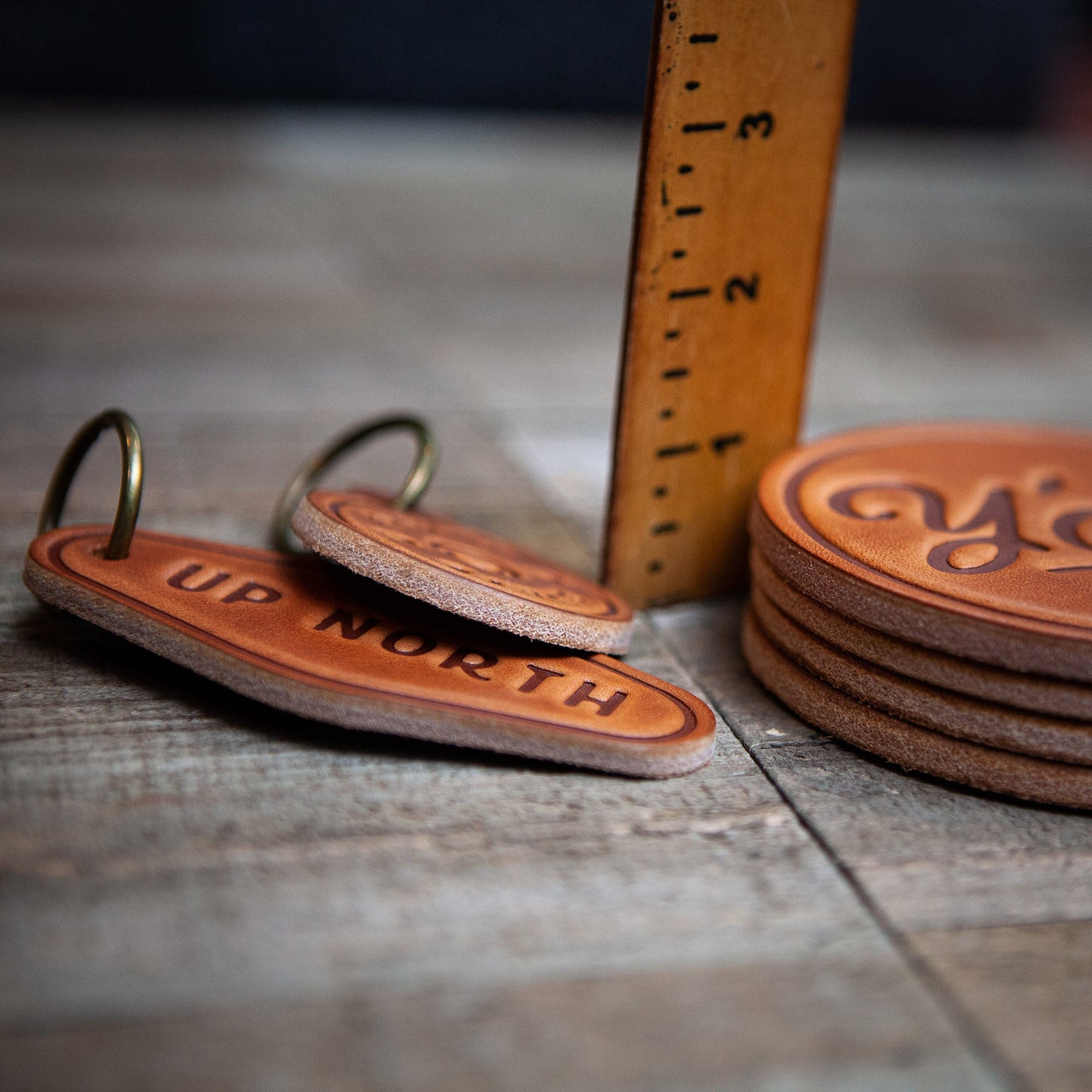 Camp Leather Keychain Motel Style