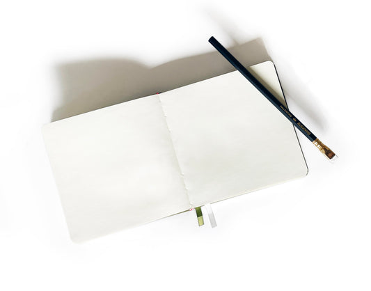 Compass Rose Foil Embossed Square Linen Notebook | Wayfinding Journal