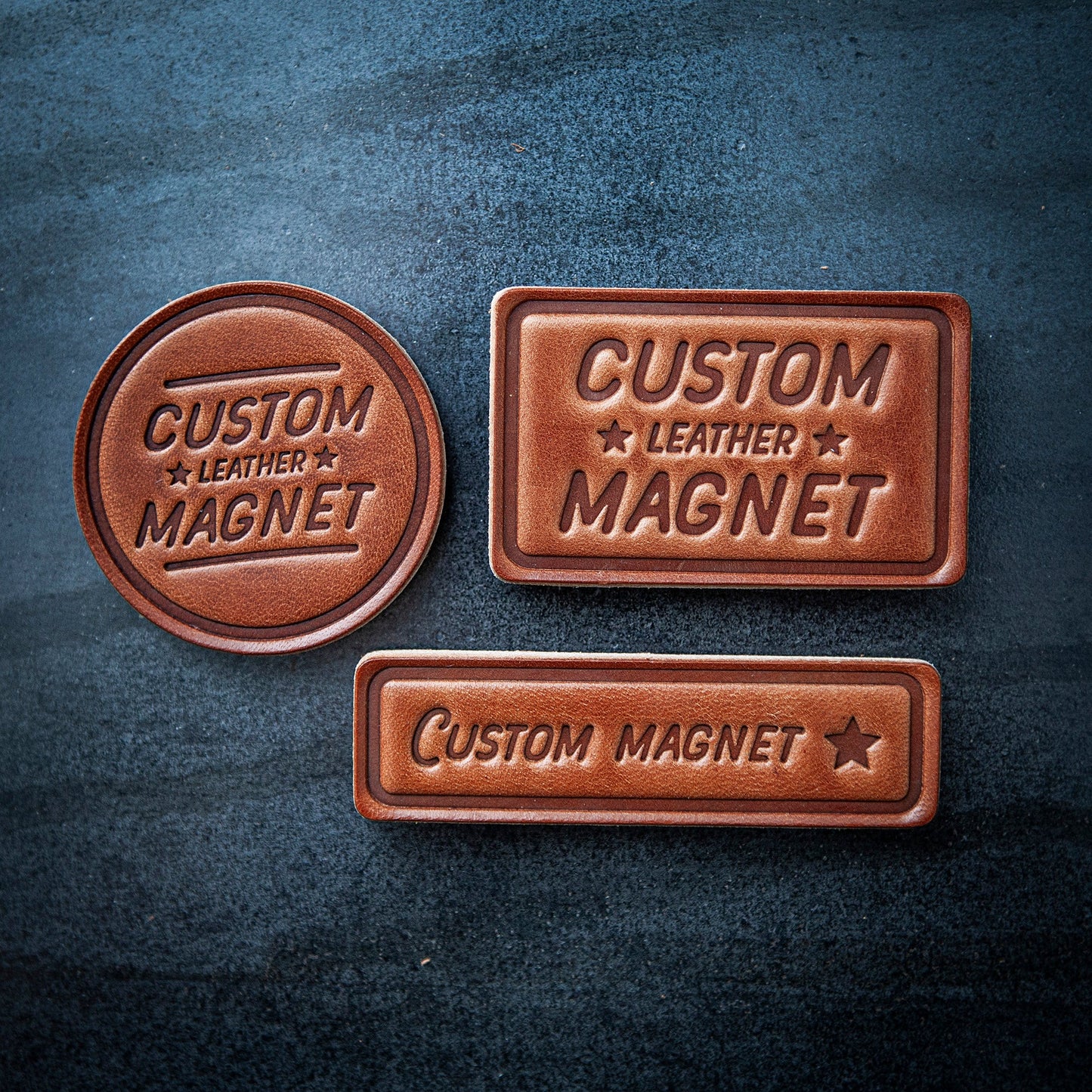 Cabin Leather Magnet Block Style