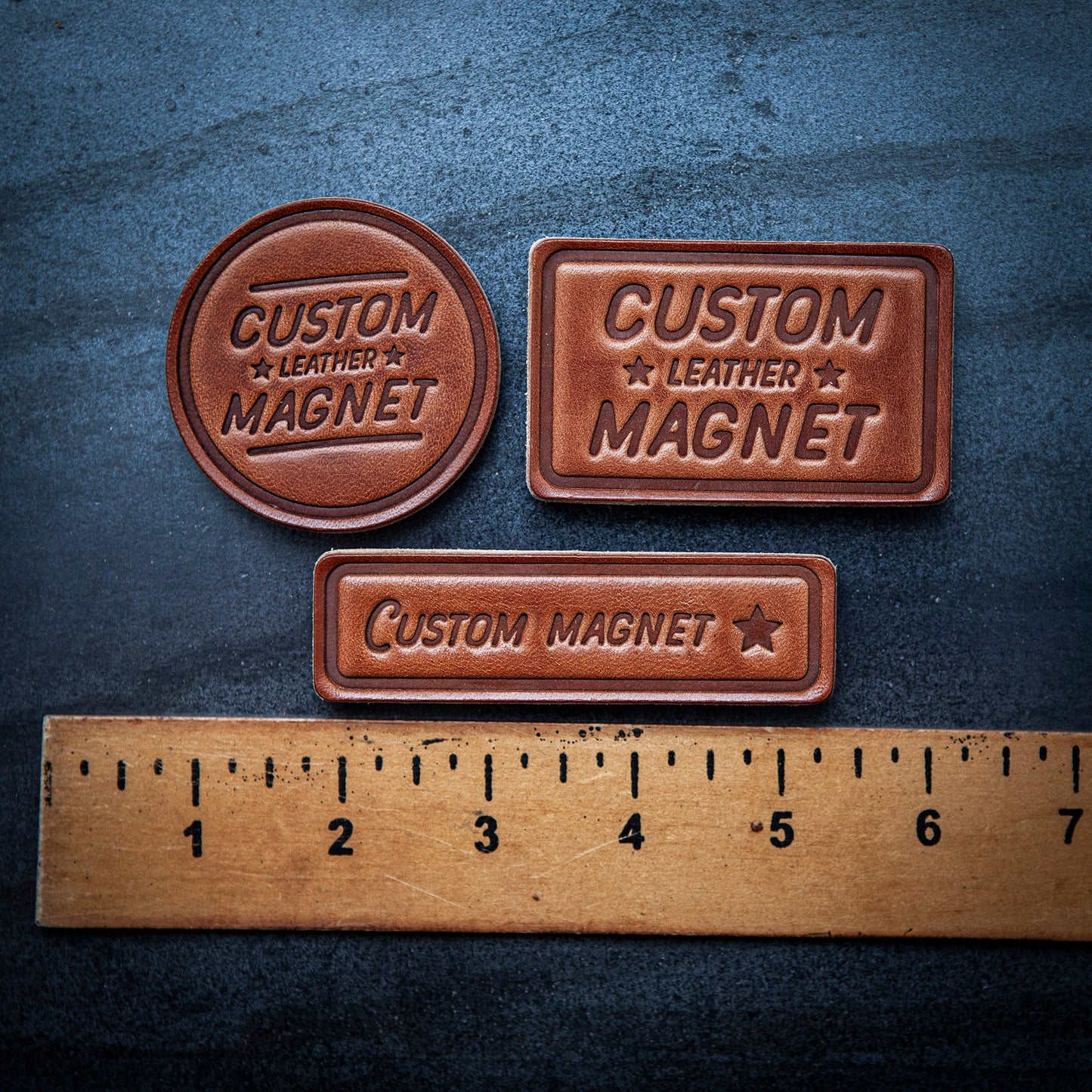 Ruler Leather Magnet