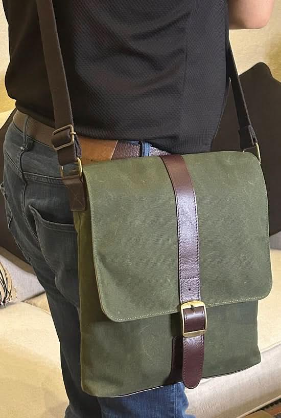 Maxwell Waxed Canvas Messenger Bag -Compact