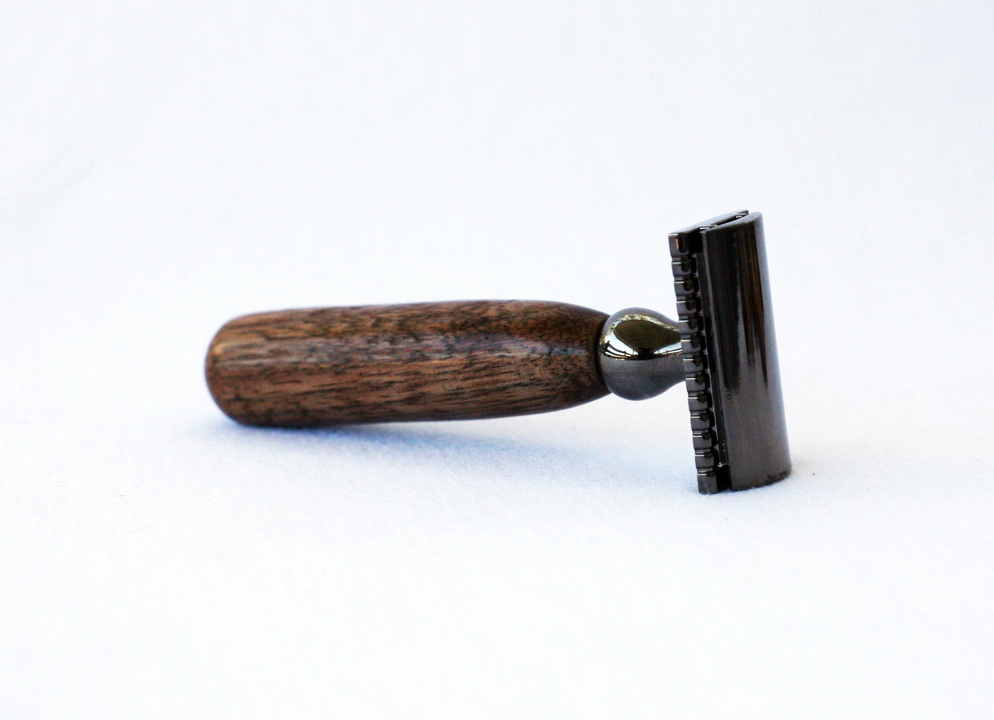 Walnut Wood Hand Crafted Shave Set with Gunmetal Safety Razor