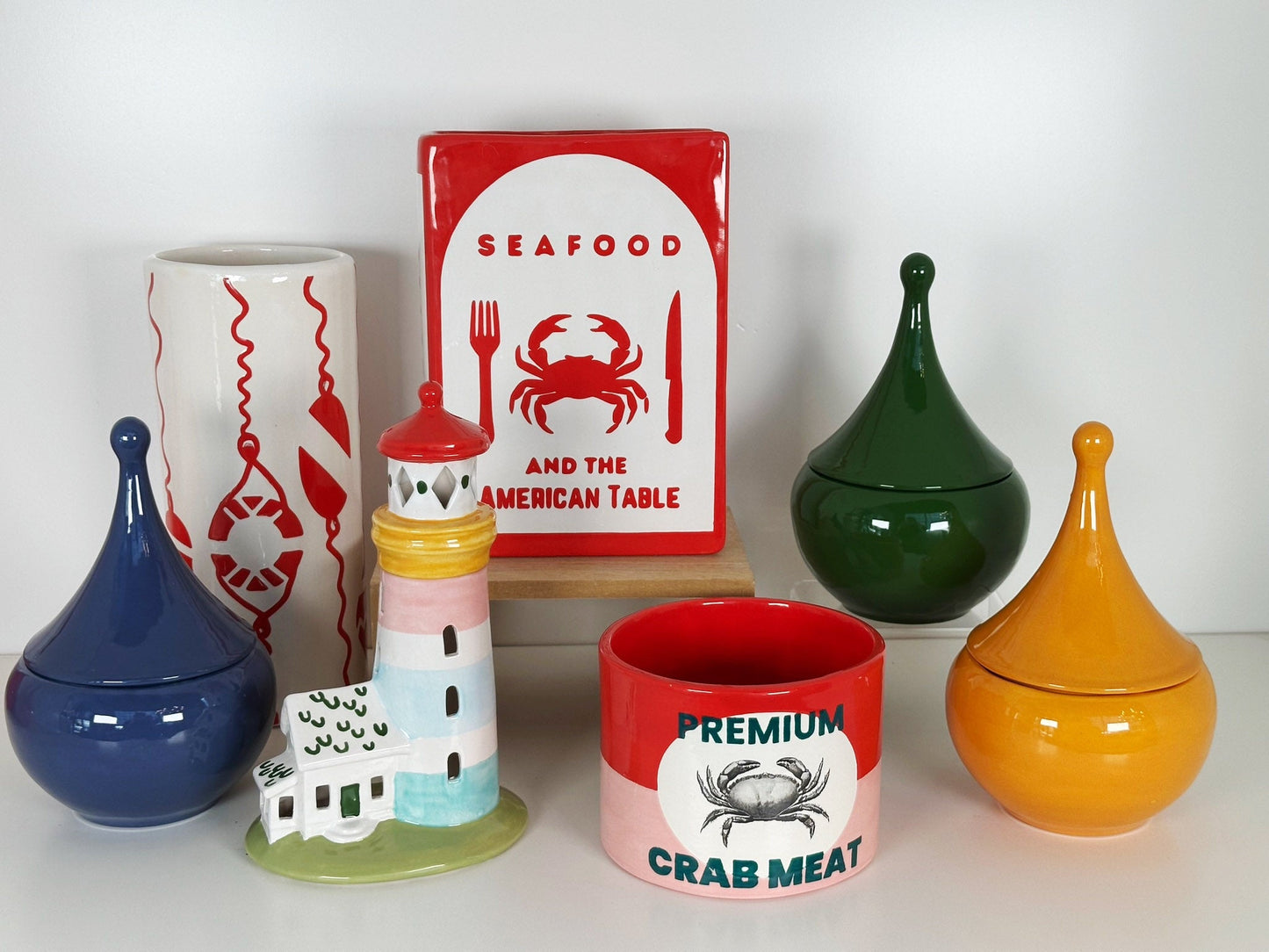 Teardrop Jars in Harvest Orange