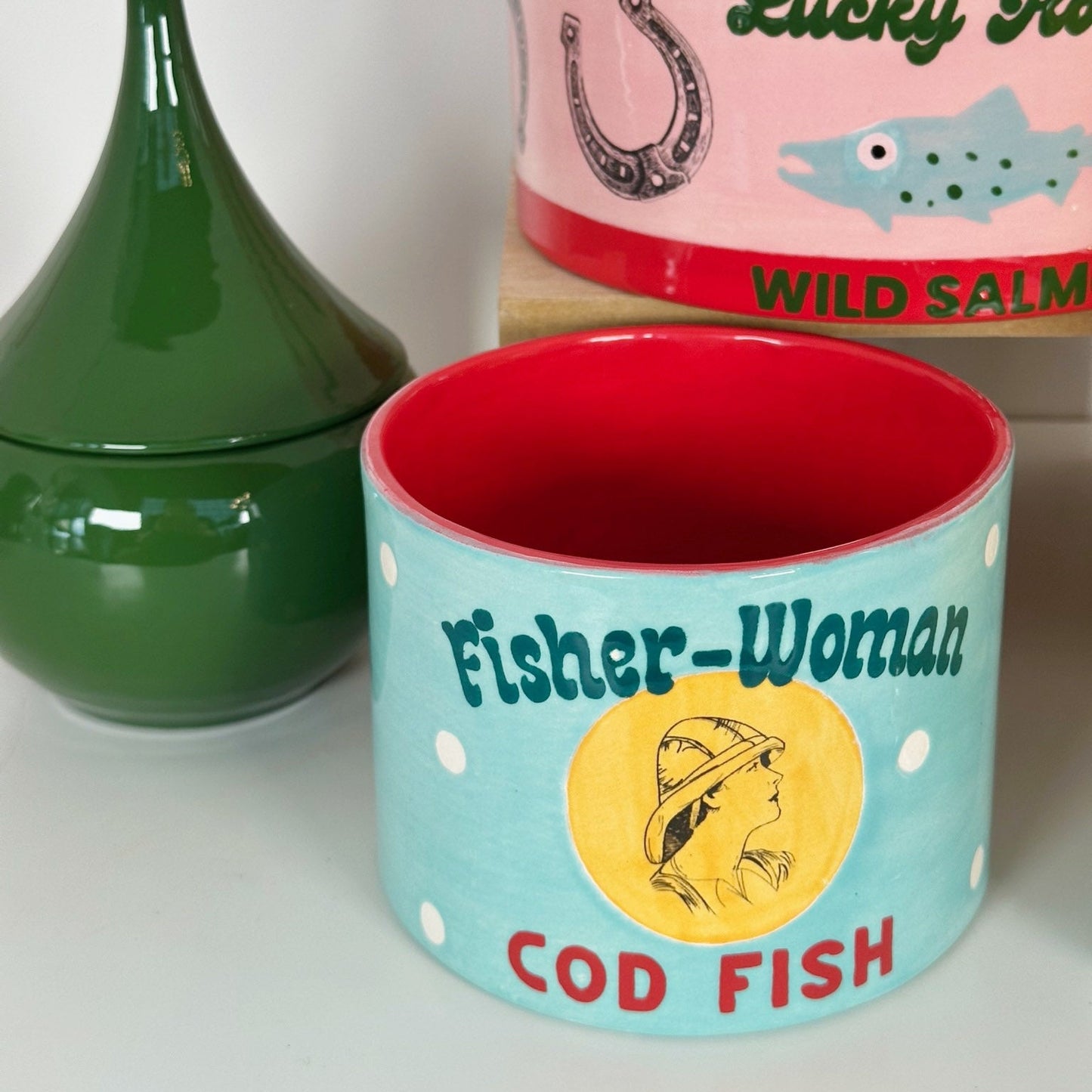 "Canned" Cod Fish Vase