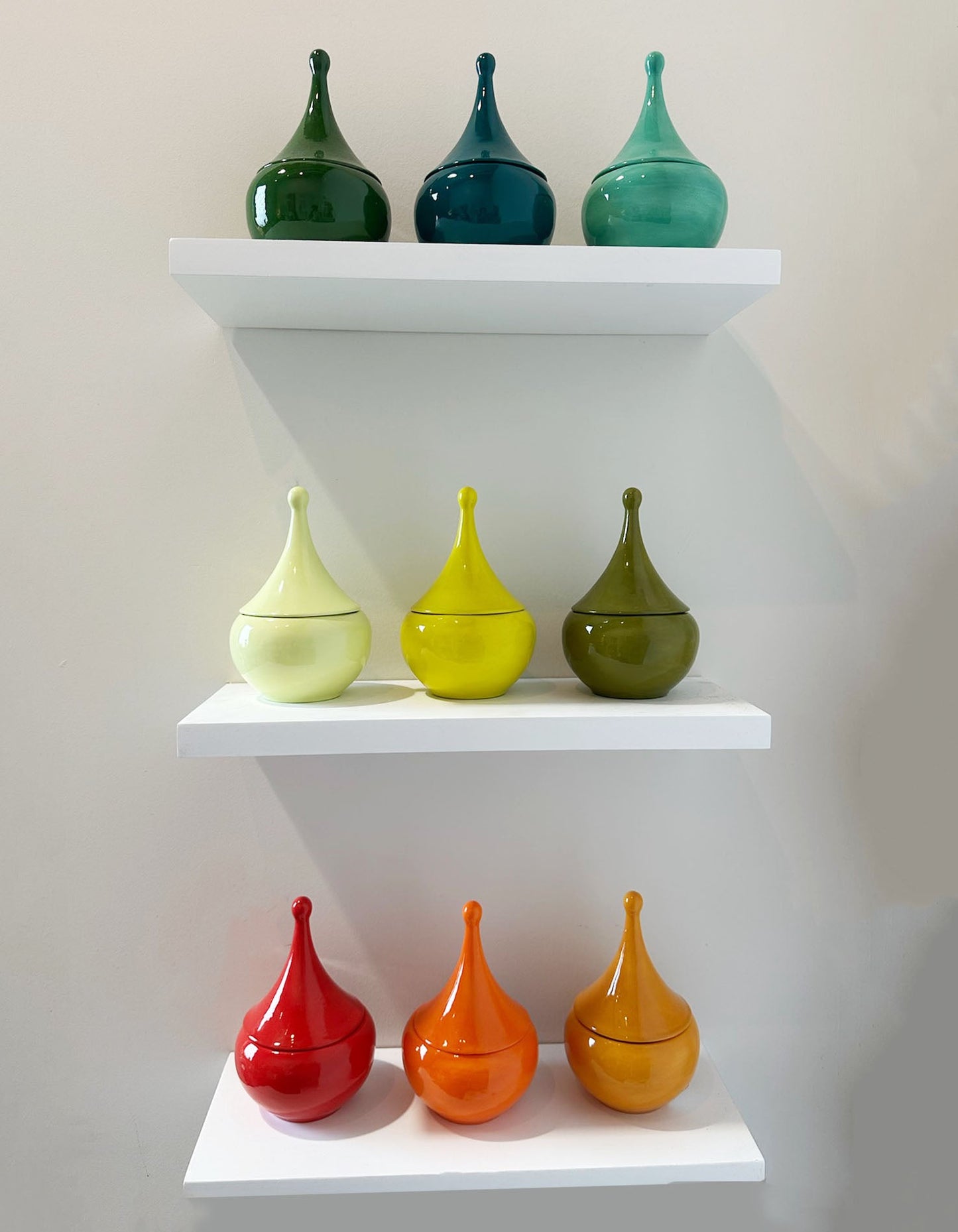 Teardrop Jars in Melon Ball