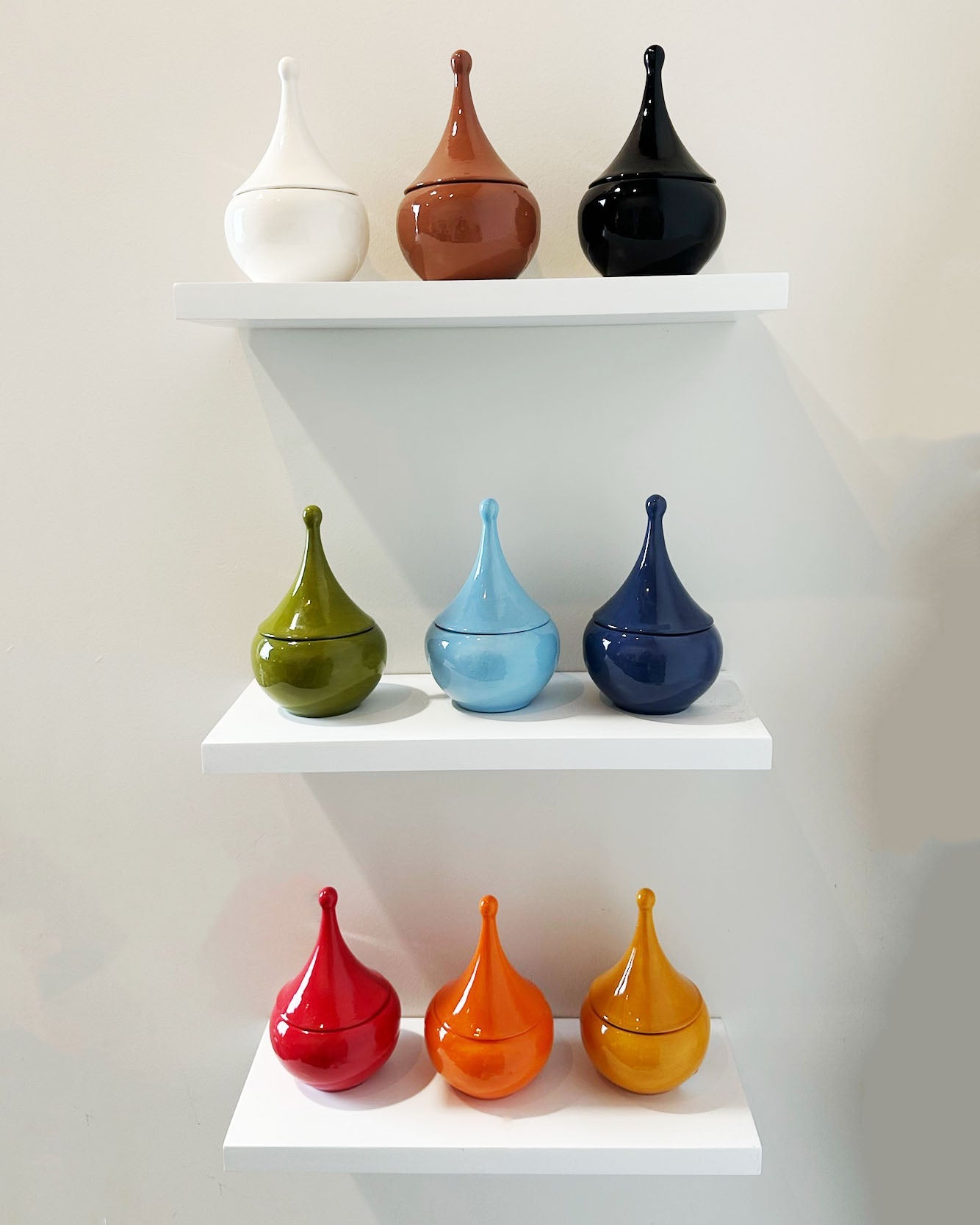 Teardrop Jars in Martini Green