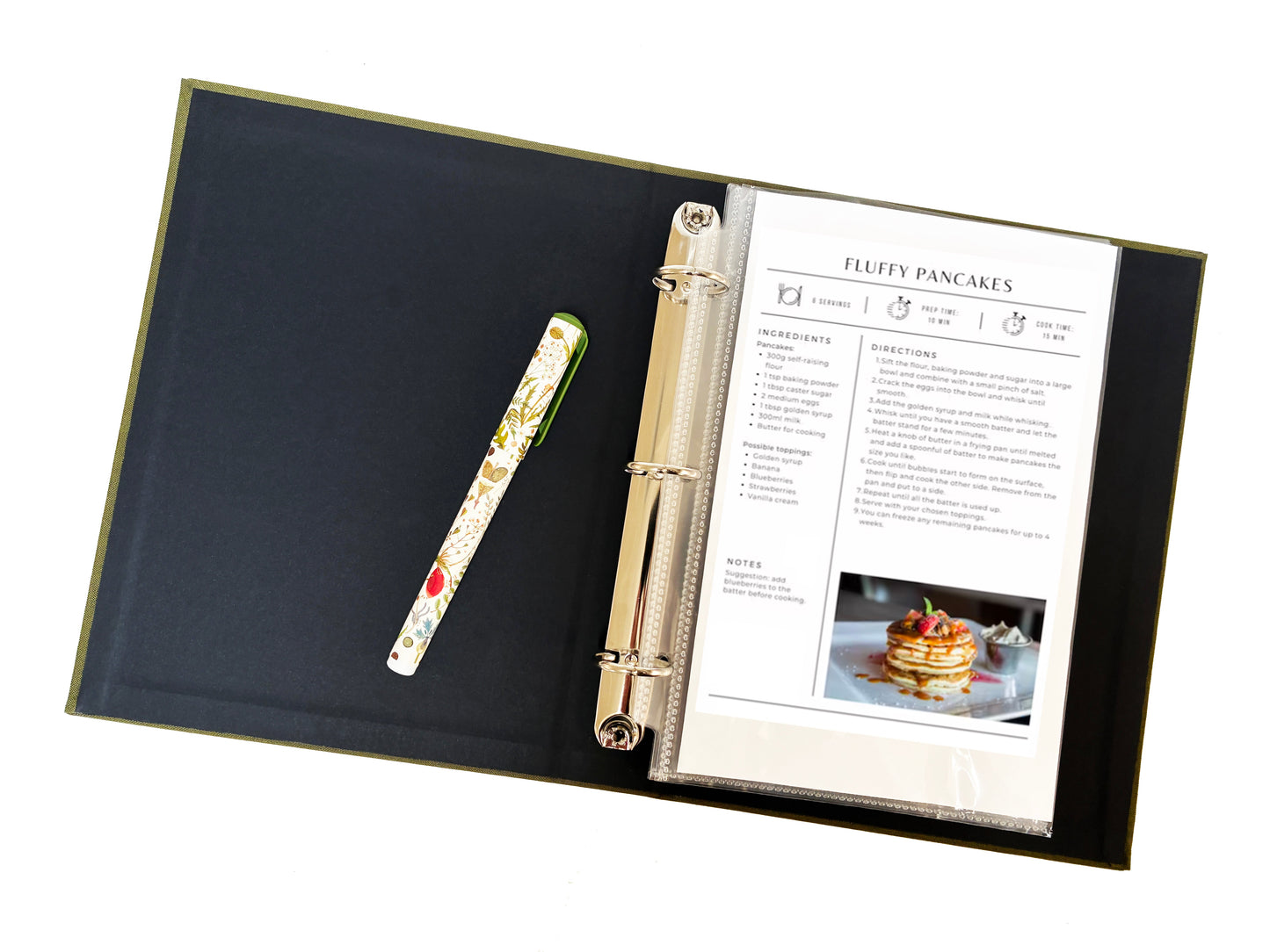 Linen 3-Ring Binder | Half-Letter Size Hardcover Binder