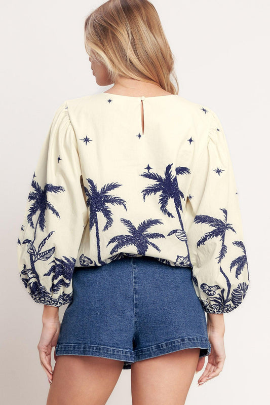 BOHO CONSTELLATION  WOVEN TOP