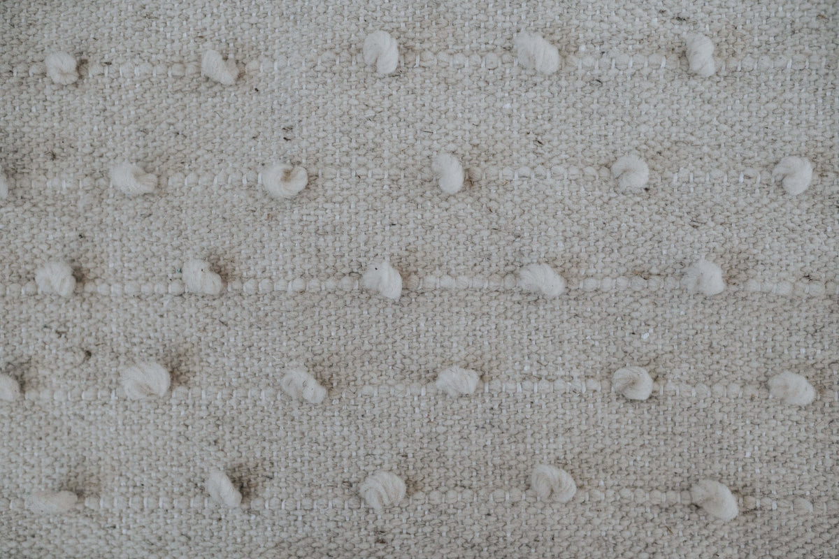 PALO SANTO Itzayana Handwoven Wool Pillow — Natural Ivory