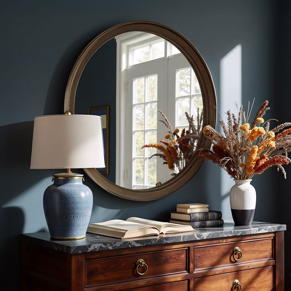 Inikas Wood Frame Wall Mirror