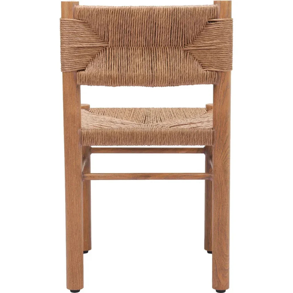 Iska Natural Wood Armless Dining Chair 2PC