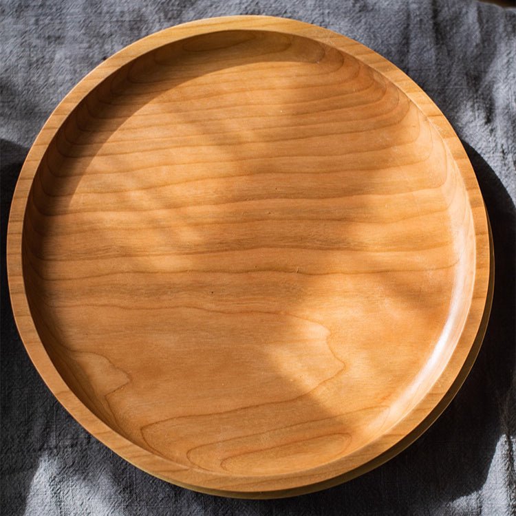 Artisan Natural Wood Serving Tray - Handcrafted Wooden Platter Collection