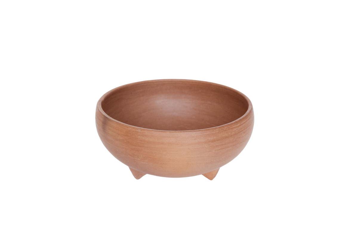 PALO SANTO Kantunil Footed Bowl — Natural Oaxacan Barro Clay