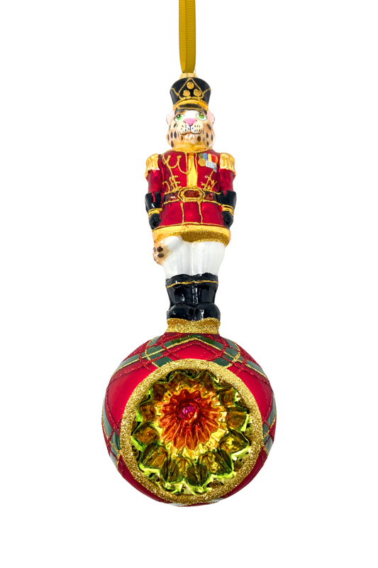 Westminster Leopard Glass Christmas Ornament