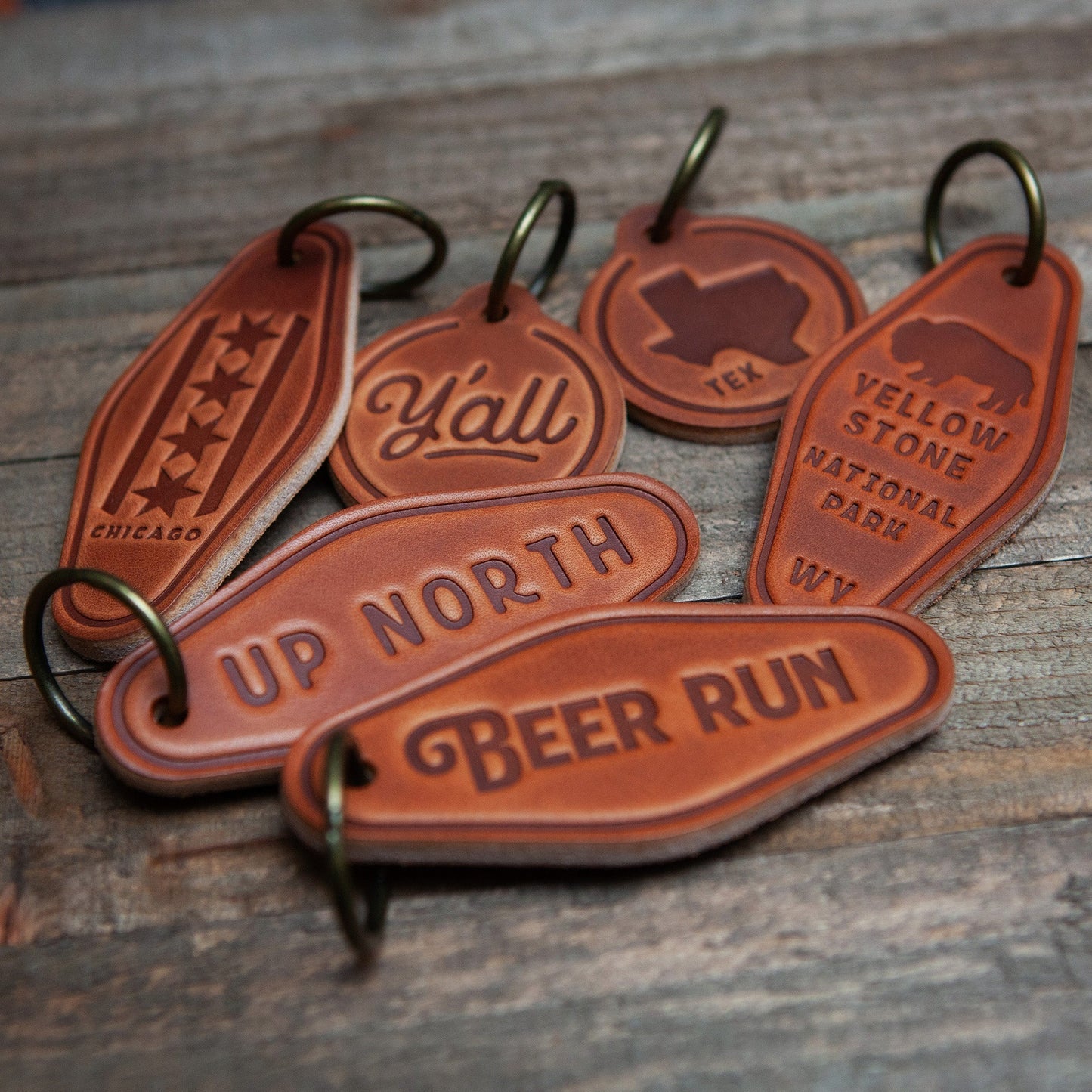 Motorcycle Leather Keychain Motel Style