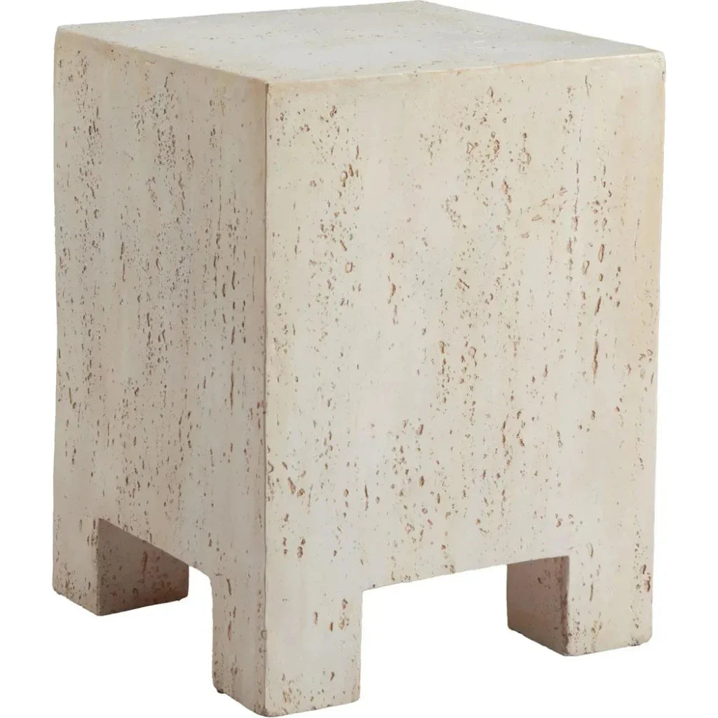 Kitara Metal Beige Square Side Table