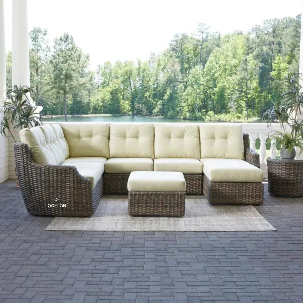 Largo Ottoman All Weather Wicker Furniture Made USA