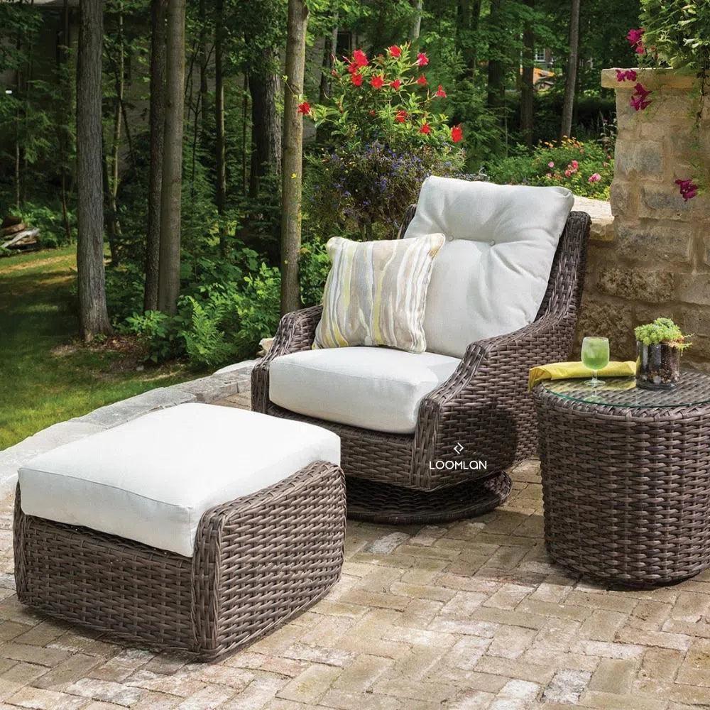 Largo Round End Table All Weather Wicker Furniture