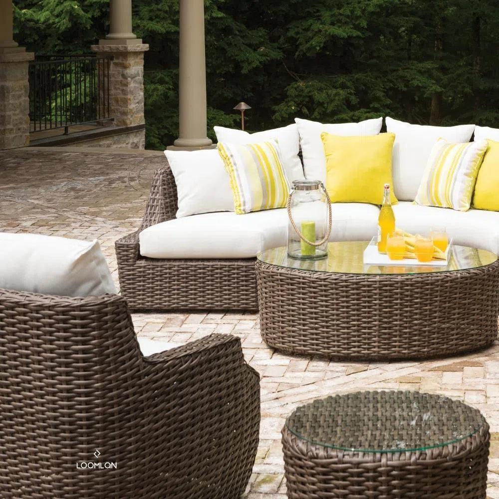 Largo Round End Table All Weather Wicker Furniture