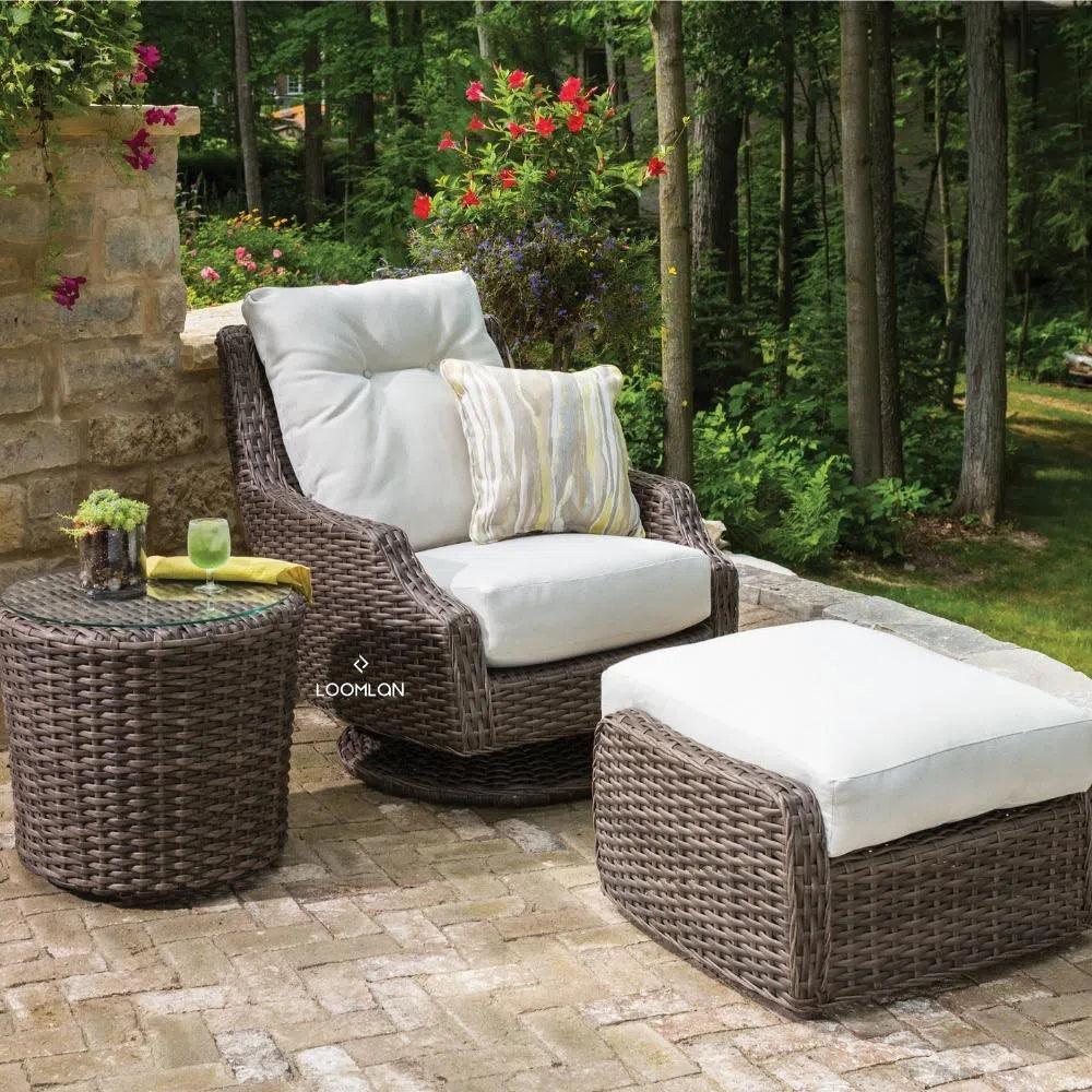 Largo Round End Table All Weather Wicker Furniture